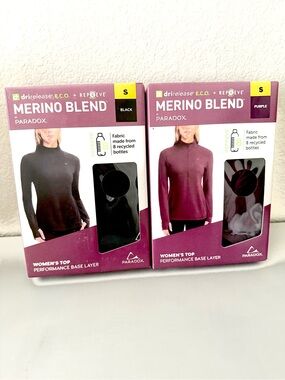 Paradox Merino Blend Women's Cowl/Turtleneck - Black and Purple